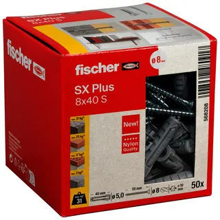 Dübel SX Plus 8x40 S Paket mit 50 Stück – Bild 2