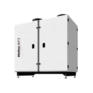 Helios AIR1 XVP 850 Lüftungsgerät, Kreuzgegenstrom-Waschtisch, stehend, Vertikal