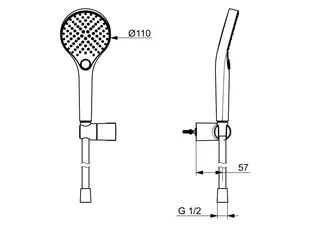 Handbrausegarnitur HANSAVIVA 4417 chr 1250 mm – Bild 3