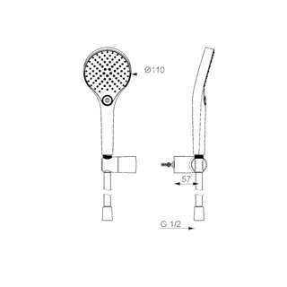 Handbrausegarnitur HANSAVIVA 4417 chr 1750 mm – Bild 3