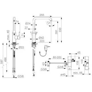 Küchenarm., 230/9 V, Bluetooth HANSAVANTIS Style 5421 chr – Bild 2