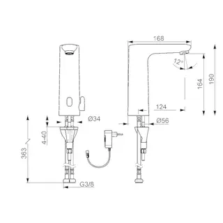 Waschtisch-Batt., 230/9 V, Bluetooth HANSAELECTRA 9370 chr – Bild 3
