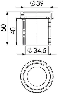Gewindeverlängerung, 1 1/4 " x 1 1/4" – Bild 3
