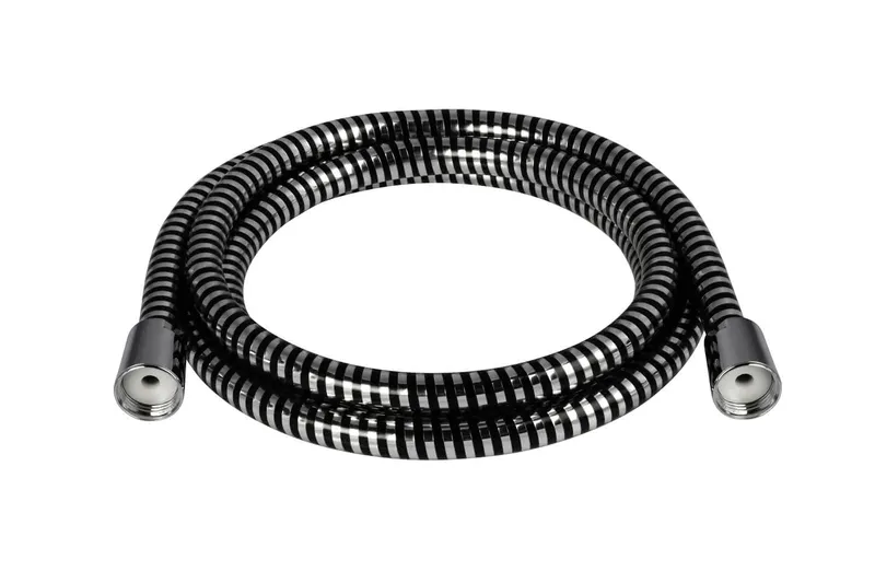 sanibel 1001-Brauseschlauch A24 DN15 x1250mm chrom/schw kon Muttern verchromt