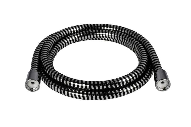 sanibel 1001-Brauseschlauch A24 DN15 x2000mm chrom/schw kon Muttern verchromt