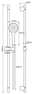 sanibel 1001-Brauseset A24 m. Handbr. 3S 120mm Wandst 1002mm Schlauch 1600mm vc – Bild 3