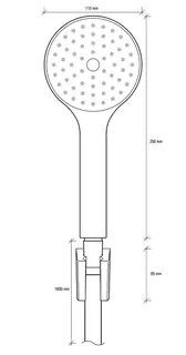 sanibel 1001-Wannen-Brauseset A24 mit Handbr 1S 110mm Schlauch 1250mm Halt. vc – Bild 3