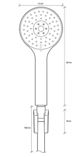 sanibel 1001-Wannen-Brauseset A24 mit Handbr 3S 110mm Schlauch 1250mm Halt. vc – Bild 2