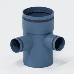 PO Eckdoppelabzweig POLO-KAL XS DN 110/50/50/87Grad