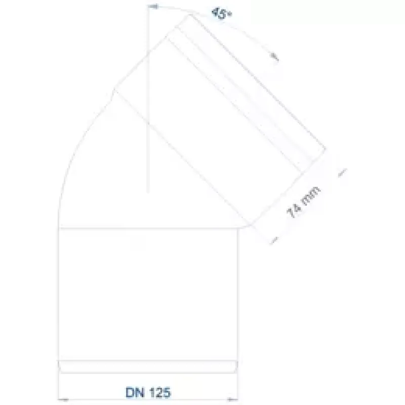 PO Bogen POLO-KAL XS DN 125/45Grad