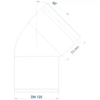 PO Bogen POLO-KAL XS DN 125/45Grad
