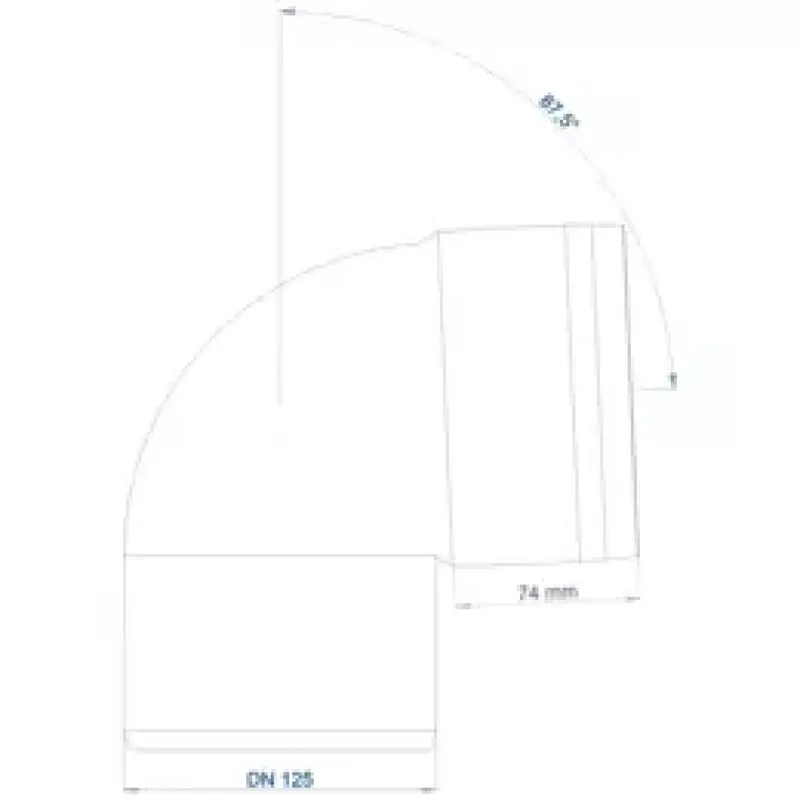 PO Bogen POLO-KAL XS DN 125/87Grad