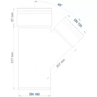 PO Abzweig POLO-KAL XS DN 160/125/45Grad – Bild 2