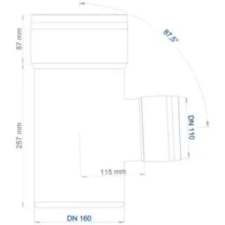 PO Abzweig POLO-KAL XS DN 160/110/87Grad – Bild 2