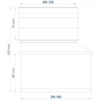 PO Übergangsrohr POLO-KAL XS DN 160/125 – Bild 2