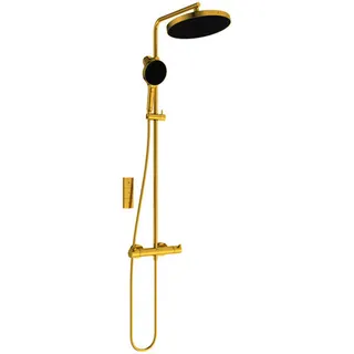 Ideal Standard Duschsystem Ceratherm T125+ mit Brausethermostat Brushed Gold