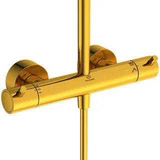 Ideal Standard Duschsystem Ceratherm T125+ mit Brausethermostat Brushed Gold – Bild 5