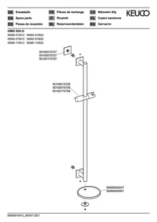 Keuco Brausestange IXMO 59585, eckig, mit Ablage, verchromt/anthrazit, 855 mm – Bild 3