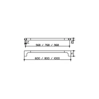 Keuco Edition 400 Badetuchhalter 800mm verchromt – Bild 2