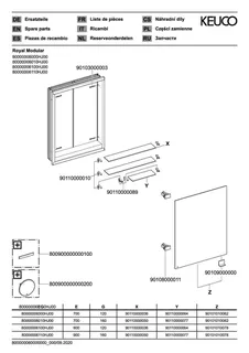 Keuco Royal Modular 2.0 SPS, unbel. 80000, Einb,1Steckd,sb-elox,600x700x160mm – Bild 3
