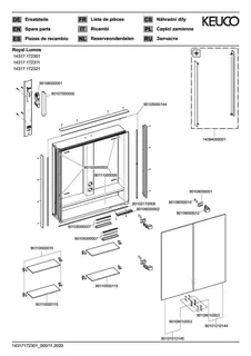 Keuco SPS R. Lumos 14317, ohne Ablagef., Einbau, silb-elox., 700x735x165mm – Bild 4