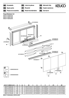 Keuco Royal Modular 2.0 SPS, bel. 80031, Vorb,oSteckd,sb-elox,1400x700x120mm – Bild 3