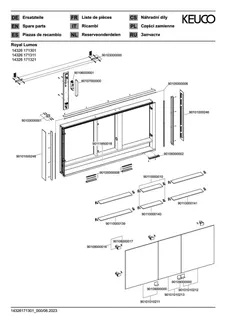Keuco SPS R. Lumos 14326, m. Ablagef. VB 1400x735x130mm si-elox. – Bild 4