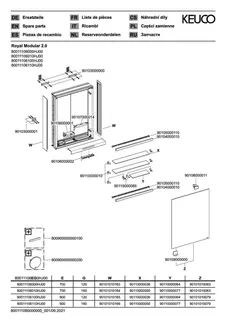 Keuco Royal Modular 2.0 SPS, bel. 80011, Vorb,1Steckd,sb-elox,600x700x160mm – Bild 3