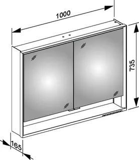 Keuco SPS Royal Lumos 14304, VB Hzg. 1000x735x165mm si.-elox. – Bild 3