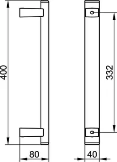 Keuco Haltegriff AXESS 35016 zur senkrechten Montage 400mm verchr. – Bild 2