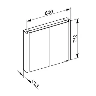 Keuco SPS Somaris 14502, VB 800x710x128mm verspgl. – Bild 2