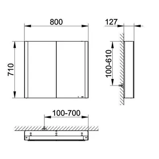 Keuco SPS Somaris 14502, VB 800x710x128mm verspgl. – Bild 3