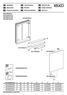 Keuco Royal Modular 2.0 SPS, unbel. 80010, Einb,1Steckd,sb-elox,600x700x160mm – Bild 3