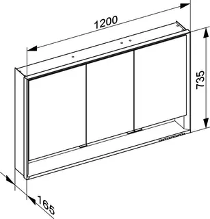 Keuco SPS Royal Lumos 14305, VB Hzg. 1200x735x165mm si.-elox. – Bild 3