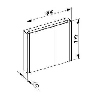 Keuco SPS Somaris 14502, VB 800x710x128mm verspiegelt – Bild 3