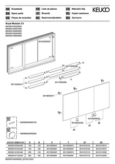 Keuco Royal Modular 2.0 SPS, unbel. 80030, Einb,2Steckd,sb-elox,1400x900x120mm – Bild 3