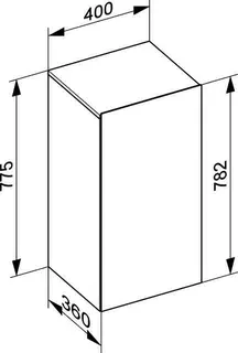 Keuco Mittelschrank 1-trg. Stageline 32811 Anschl.re. 400x782x360mm vulk. – Bild 2