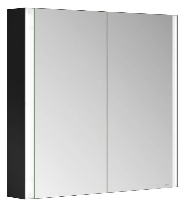 Keuco SPS Somaris 14502, br.Tür li. VB 800x710x128mm schwarz matt