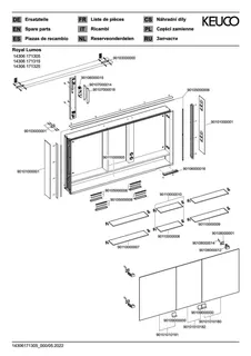 Keuco SPS Royal Lumos 14306, VB DALI Hzg. 1400x735x165mm si.-elox. – Bild 4