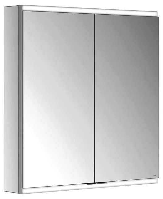 Keuco Royal Modular 2.0 SPS, bel. 80021, Vorb,2Steckd,sb-elox,700x700x120mm
