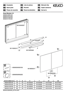 Keuco Royal Modular 2.0 SPS, unbel. 80020, Einb,oSteckd,sb-elox,1000x700x120mm – Bild 3