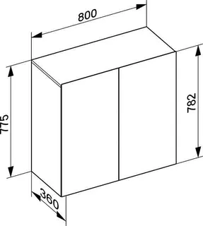 Keuco Mittelschrank 2-trg. Stageline 32812 800x782x360mm weiß – Bild 2