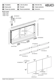 Keuco SPS R. Lumos 14336, m. Ablagef. EB 1400x735x130mm si-elox. – Bild 3