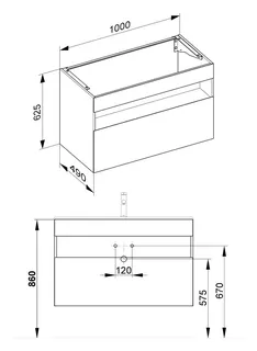 Keuco WUB Stageline 32872 m.Ausz. 1000x625x490mm vulk. – Bild 3