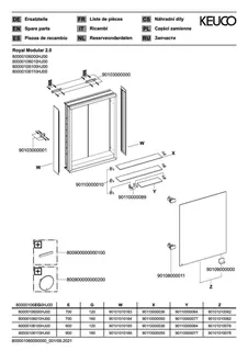 Keuco Royal Modular 2.0 SPS, unbel. 80000, Vorb,1Steckd,sb-elox,600x700x120mm – Bild 3