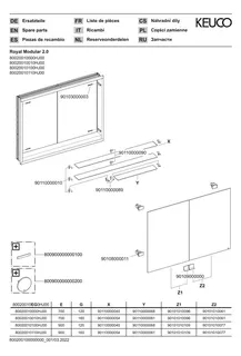 Keuco Royal Modular 2.0 SPS, unbel. 80020, Einb,2Steckd,sb-elox,1000x700x160mm – Bild 3