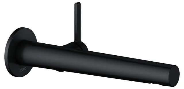 Keuco EHM-Waschtisch-Mischer UP Edition 400 51516, Wandm., Ausl. 243 mm, Schwarzchrom geb.