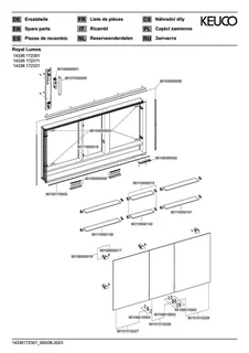 Keuco SPS R. Lumos 14336, o. Ablagef. EB 1400x735x130mm si-elox. – Bild 4