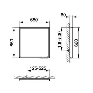 Keuco LS R. Lumos 14597, silber-erloxiert, 650 x 650 x 60 mm – Bild 2