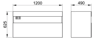 Keuco WUB m.Ausz. Stageline 32882 Sd.u.Bel. 1200x625x490mm cashm. – Bild 2